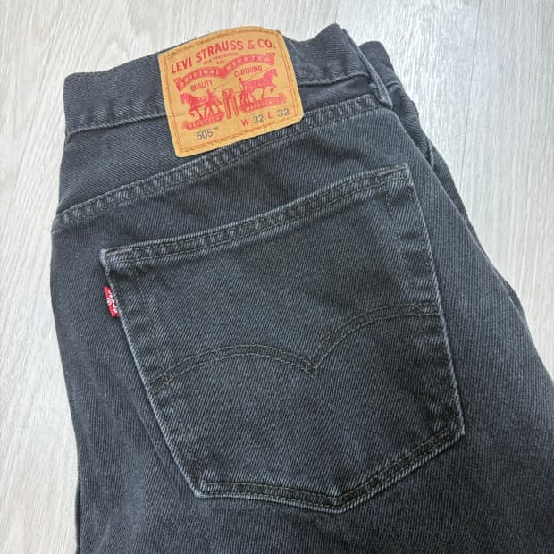 빈티지 리바이스 505 흑청 블랙 W32 L32
