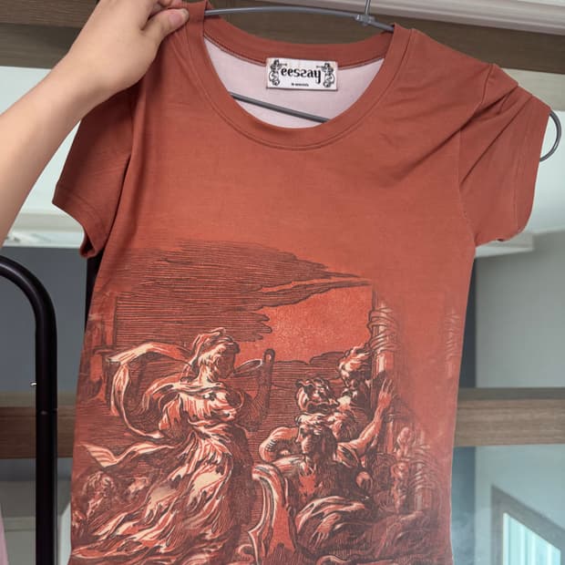 Eessay 반팔 프린팅 티셔츠 