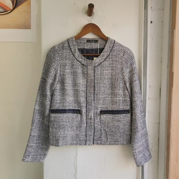 Dany&ame 블루 트위드자켓