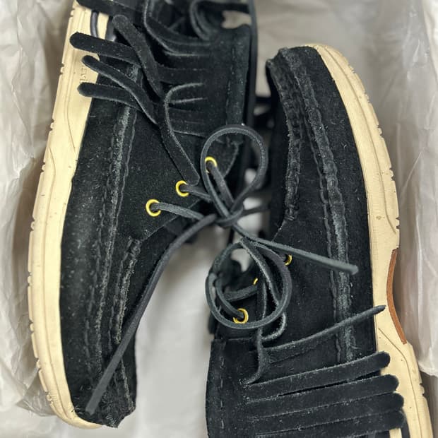 VISVIM 비즈빔 블랙 스웨이드 보야져 목 샤먼포크 9