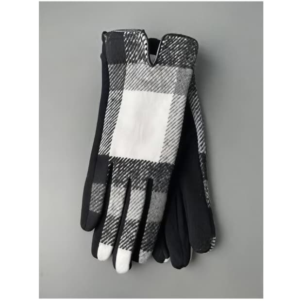 여성용 그레이 체크 장갑 1번 (새상품)