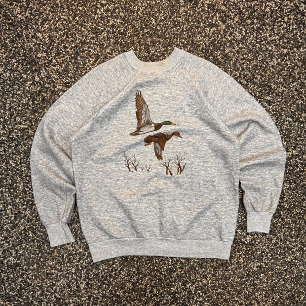 90s 빈티지 덕 헌팅 스웻셔츠 맨투맨 made in USA (L)