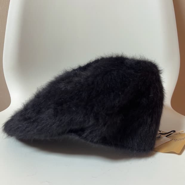 캉골 헌팅캡 앙고라 퍼 블랙M