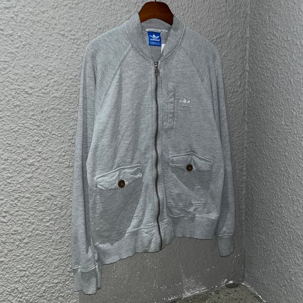 아디다스 포켓 코튼 집업
