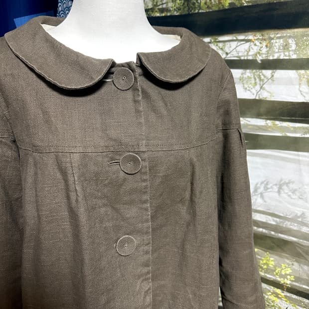 sm2 사만사모스 둥근 카라 핀턱 왕단추 자켓 모리 모리걸 사와코