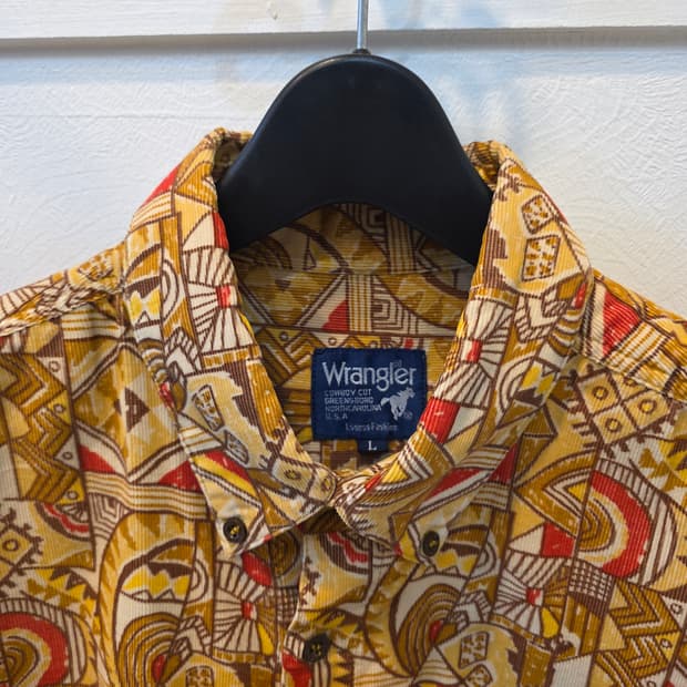 랭글러 코듀로이 빈티지패턴 셔츠 L