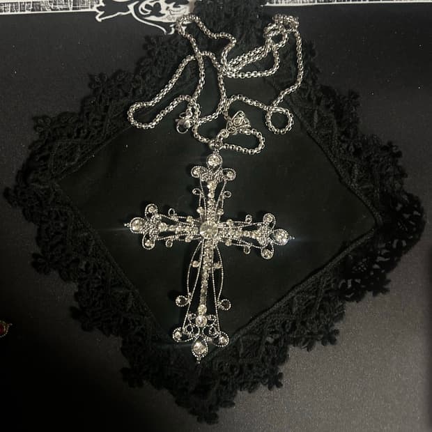 고스 고딕 펑크 페어리 y2k 대장 십자가 목걸이