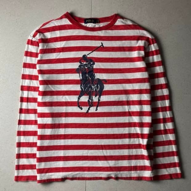 Polo 폴로 스트라이프 롱슬리브