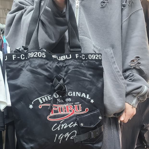 올드스쿨 FUBU 나일론 토트백