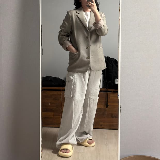 루즈핏 베이지 자켓