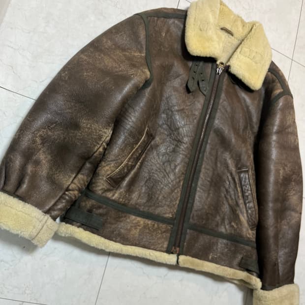 90s B-3 양가죽 무스탕 xl