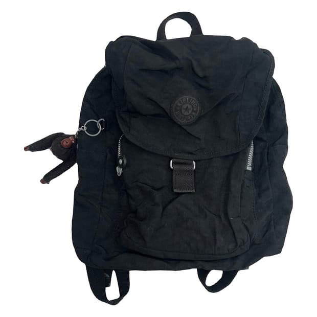 키플링 블랙 나일론 백팩