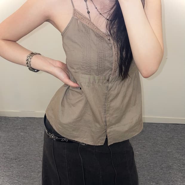 • ❀ 페어리 빈티지 레이어드 핀턱 뷔스티에 ❀ •