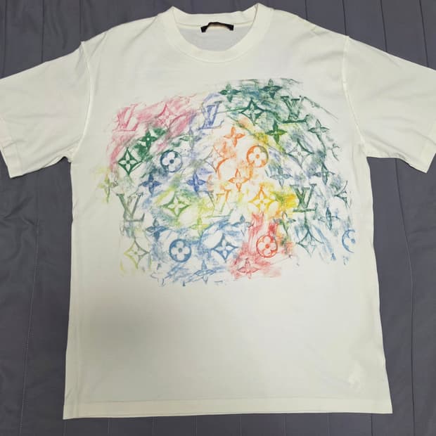 루이비통 모노그램 프린트 반팔 티셔츠 XL 100-105사이즈