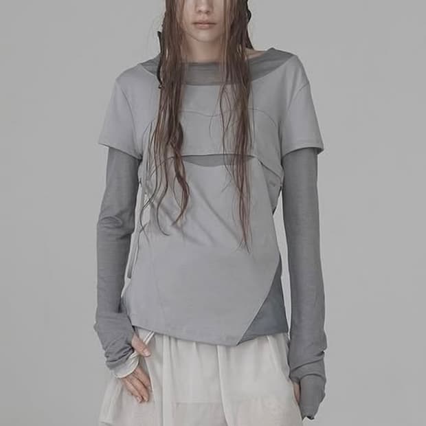 오호스 Layered Shoulder Strap Long sleeve