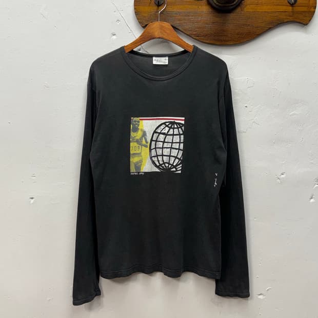 agnès b. Homme Rafael Gray Long Sleeve T