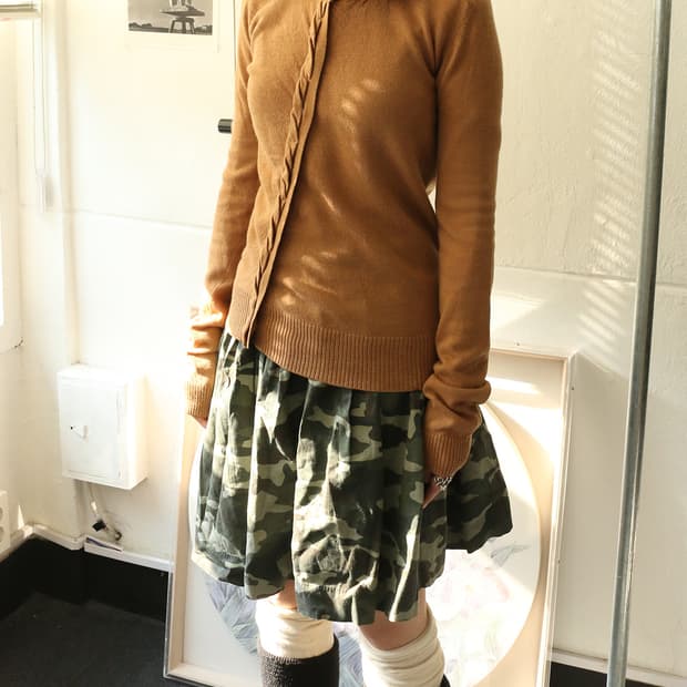 요시콘도 사선 케이블 가디건