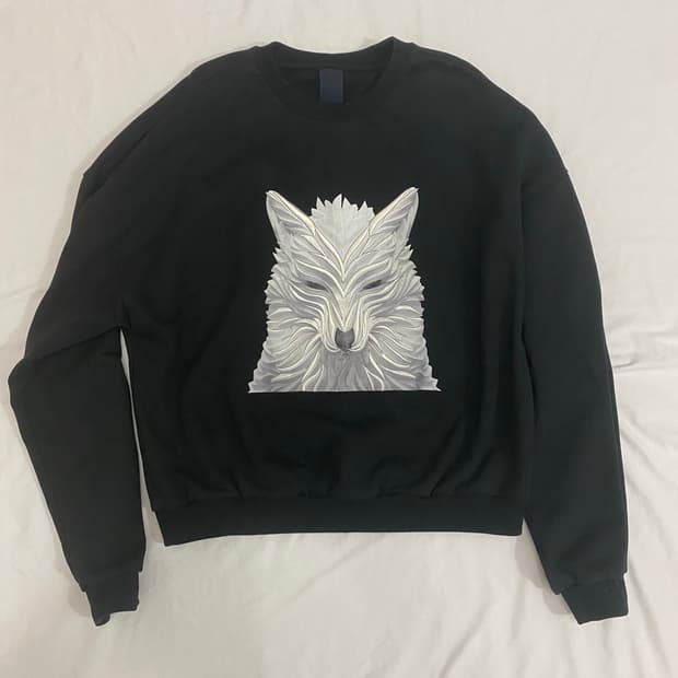 준지 늑대 울프 맨투맨 막심콜라보 매장판