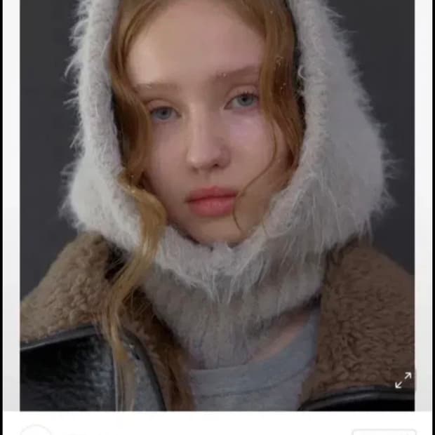 헤더먼트 후디 워머 크림 그레이