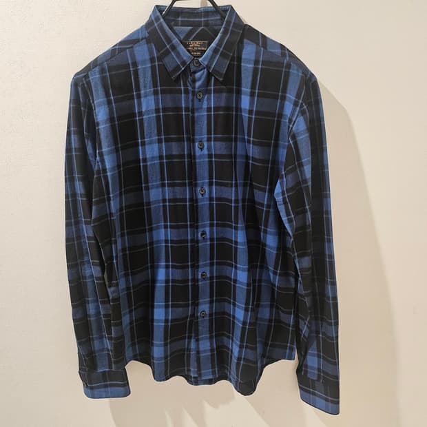 자라(ZARA) 타탄 체크셔츠 블루(자로랑)
