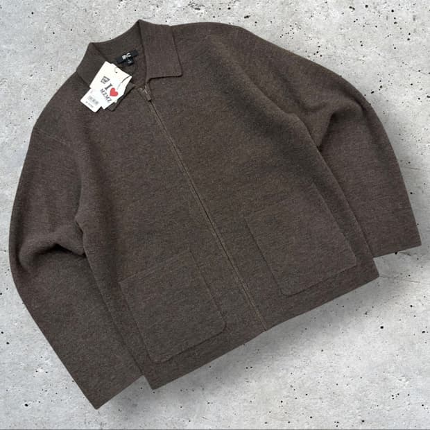 [S] 유니클로 C라인 울 블랜드 브라운 집업 자켓 새상품 C963