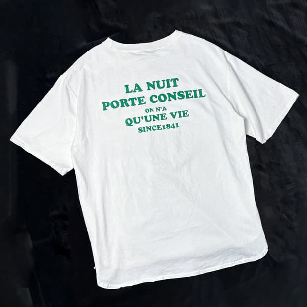 일본빈티지 백로고 티셔츠