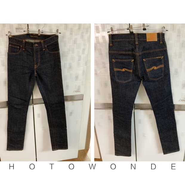 누디진 씬핀 오드트 ( W30 L34 ) 오가닉 드라이 트윌 청바지 바지