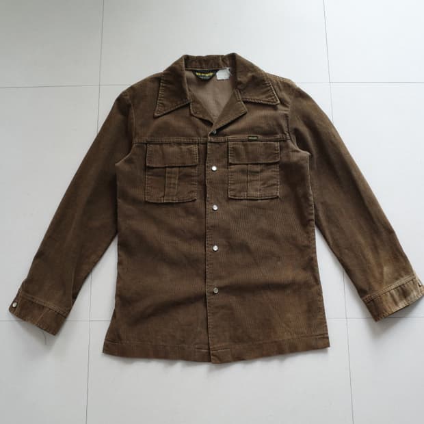 70s 빈티지 랭글러 웨스턴 코듀로이 셔츠 자켓