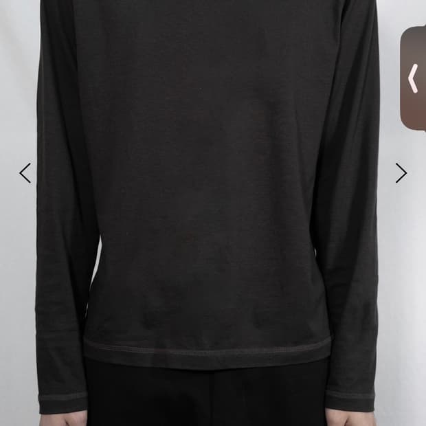 LES Pin long sleeve 차콜 브라운 1사이즈