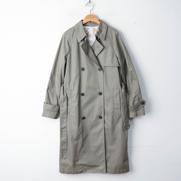 55/빈폴레이디스 카키 H라인 더블 트렌치 코트