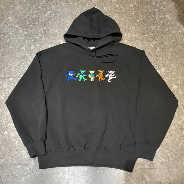 💥디스이즈네버댓 X 그레이트풀데드 후드 블랙 (L)