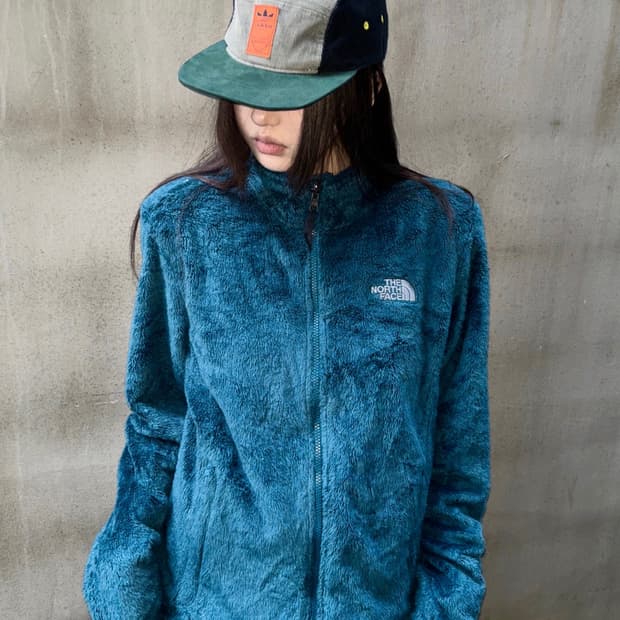 THE NORTH FACE 오션블루 플리스 집업