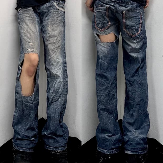 “SORRIDERE” Y2K Grunge Mood Wide Fit Pan