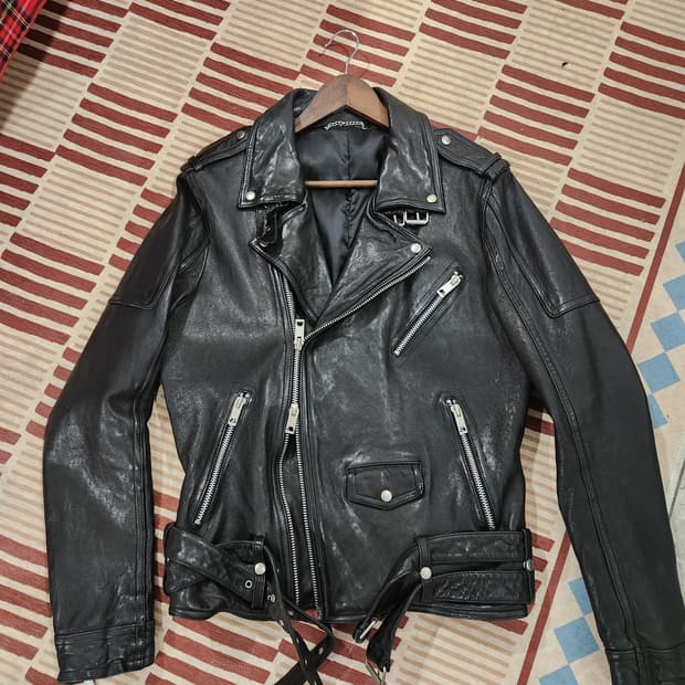 빈티지 램스킨 더블 라이더 가죽자켓