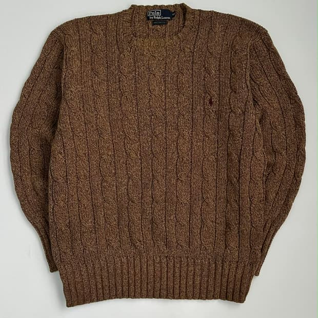 [L] 폴로 랄프로렌 90s 블랙 라벨 케이블 니트 스웨터