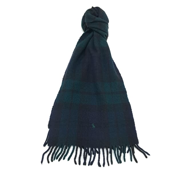 MX194 폴로 랄프로렌 클래식 블랙워치 램스울 목도리 머플러