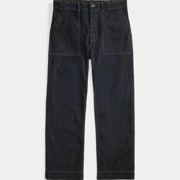 RRL 인디고 헤링본 팬츠