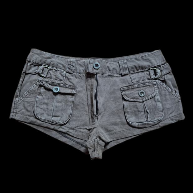 빈티지 갸루펑크고스 카고 핫팬츠 마이크로팬츠 와투케y2k키치