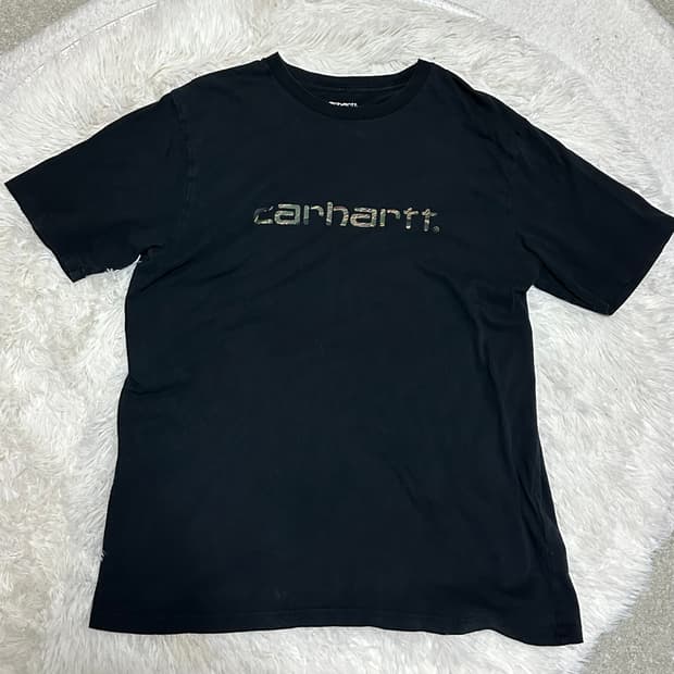 칼하트 카모패턴 로고 반팔티 L