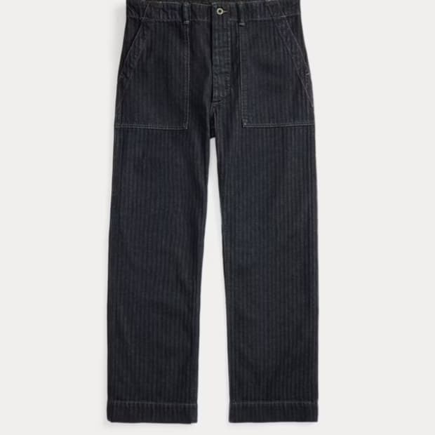 더블알엘 rrl 리미티드 에디션 인디고 헤링본 팬츠 34/32