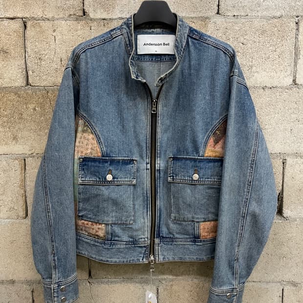 앤더슨벨 뮬렌스 데님 바이커 자켓