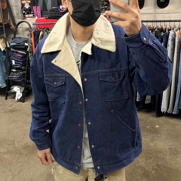 80s 디키즈 데님 쉐르파 자켓 (110)