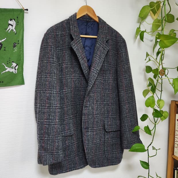 J.press 해리스 트위드 3버튼 색 재킷