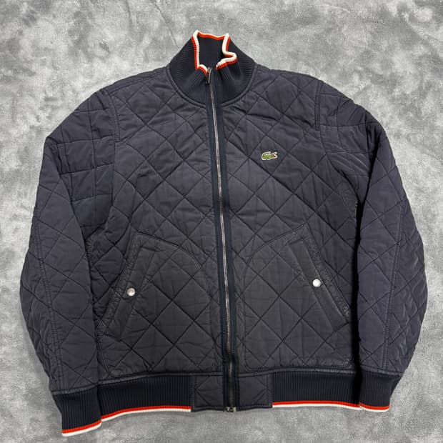 라코스테 퀄팅 봄버자켓
