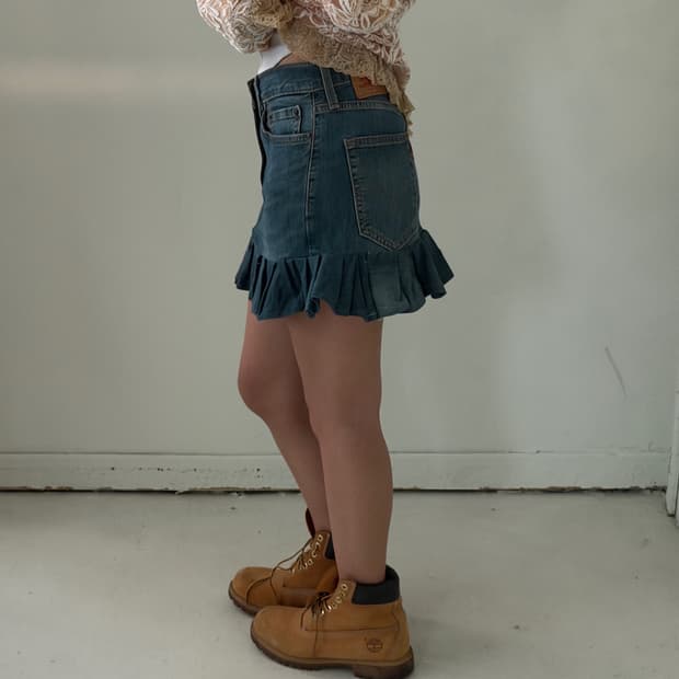 일본빈티지 리바이스 프릴 청치마