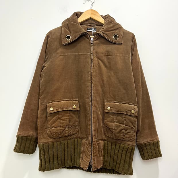 일본 빈티지 락펑크 골덴 코듀로이 누빔 집업 자켓