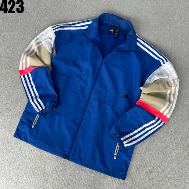 아디다스 컬러블록 바람막이 자켓 L