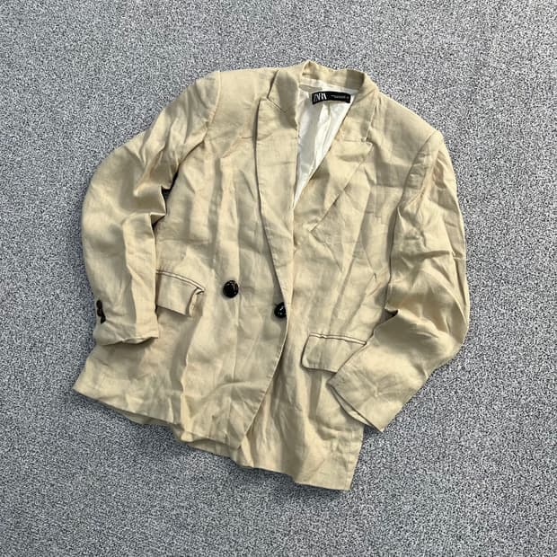 XS 자라 여성 린넨 자켓 0410M