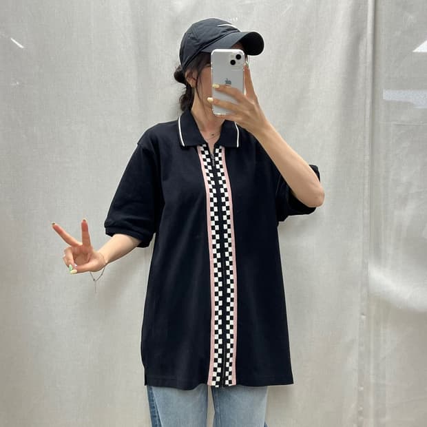 스투시 집업 반팔 티셔츠/#3697