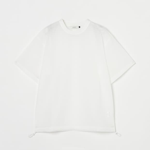 AMOMENTO SHEER DRAWSTRING TOP